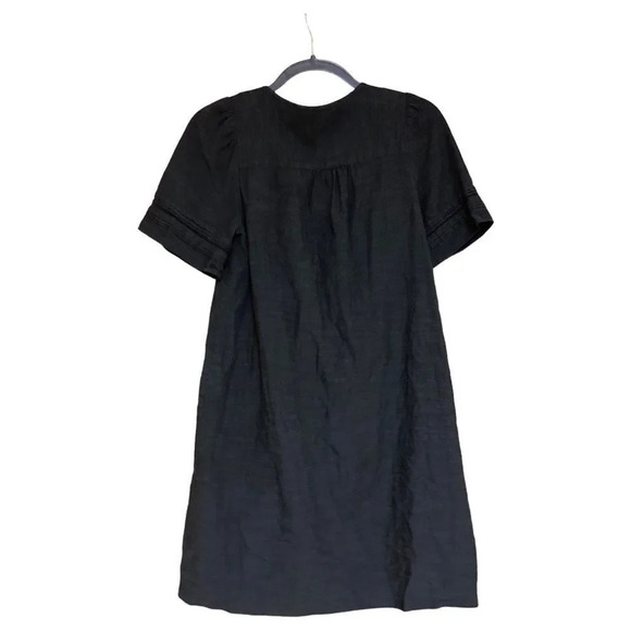 MADEWELL Pleated Button-Front Shift Dress Black Size XS - Picture 5 of 9